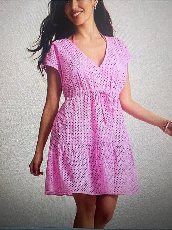 Tommy Bahama Other - NWT Tommy Bahama Eyelet Cotton Cover Up Dress Lilace Chiffon XS